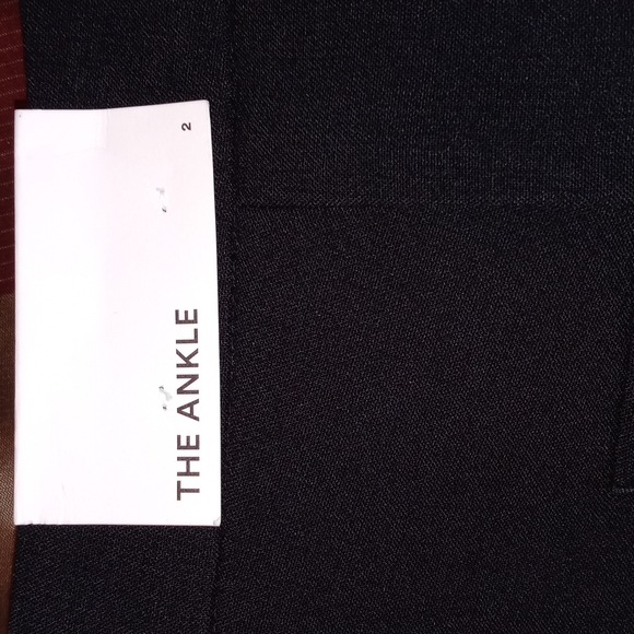 🆕Ann Taylor | The Ankle Pants Black Lace Hem Dress Pant Mid Rise Womens Size 2 - Picture 4 of 8